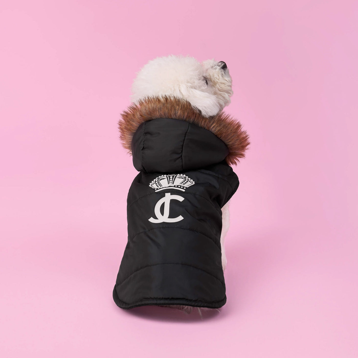 Pet Faux Fur Hooded Jacket - Juicy Couture