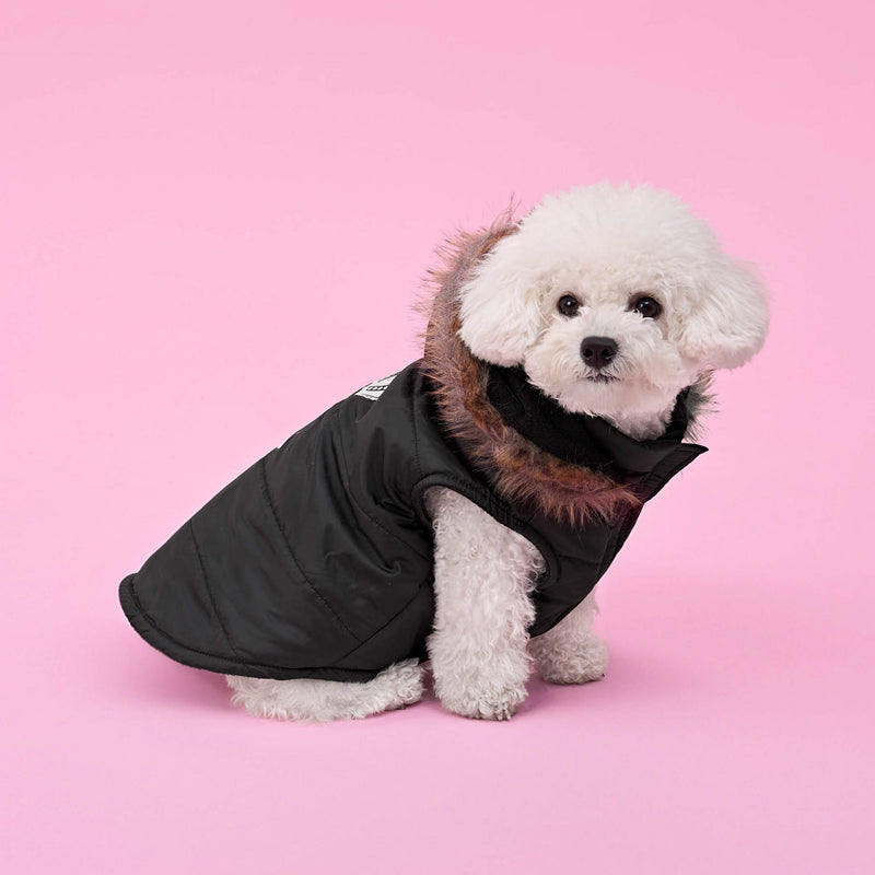 Pet Faux Fur Hooded Jacket