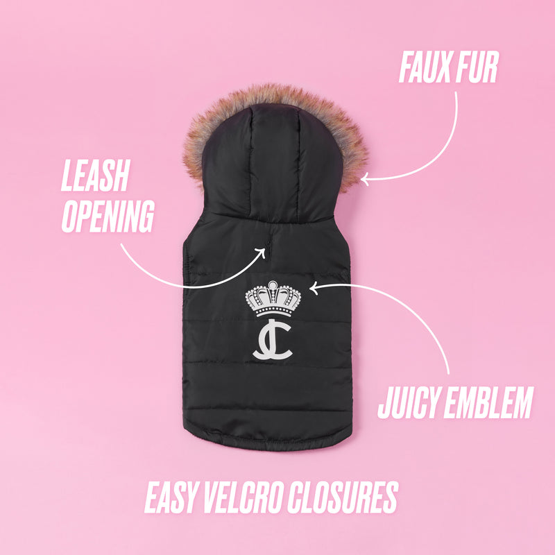 Pet Faux Fur Hooded Jacket - Juicy Couture