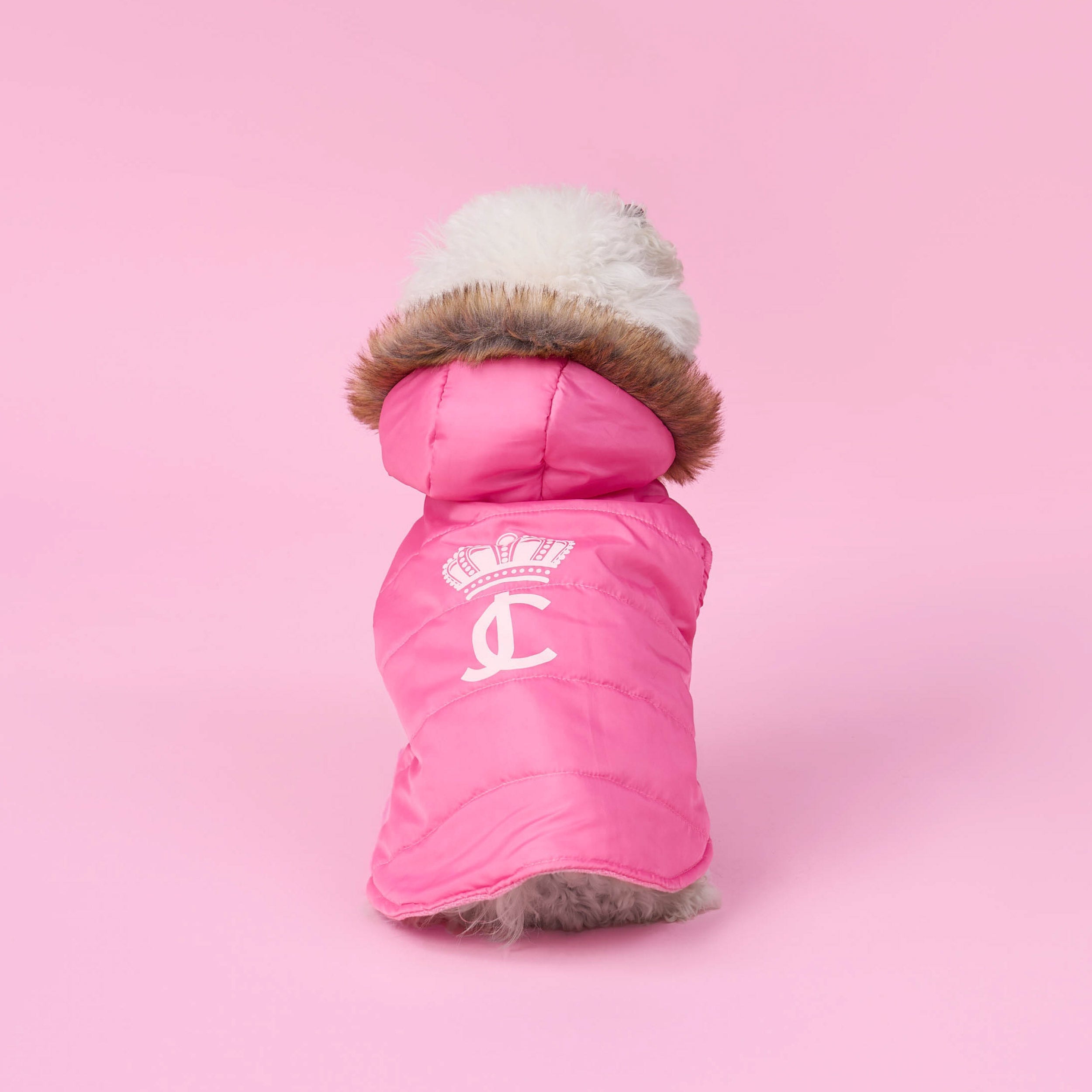Pet Faux Fur Hooded Jacket - Juicy Couture