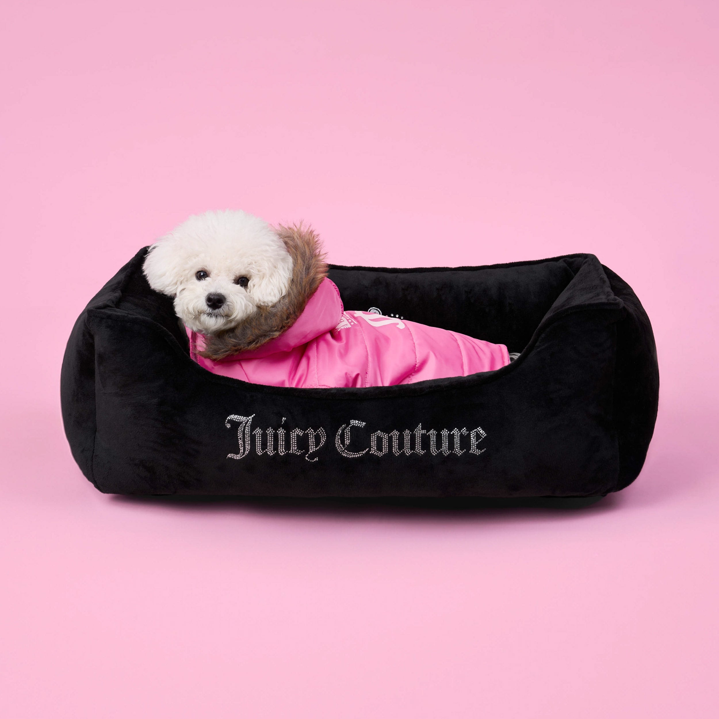 Pet Faux Fur Hooded Jacket - Juicy Couture