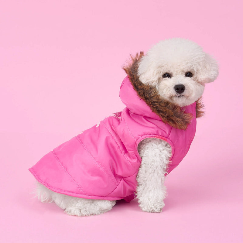 Pet Faux Fur Hooded Jacket