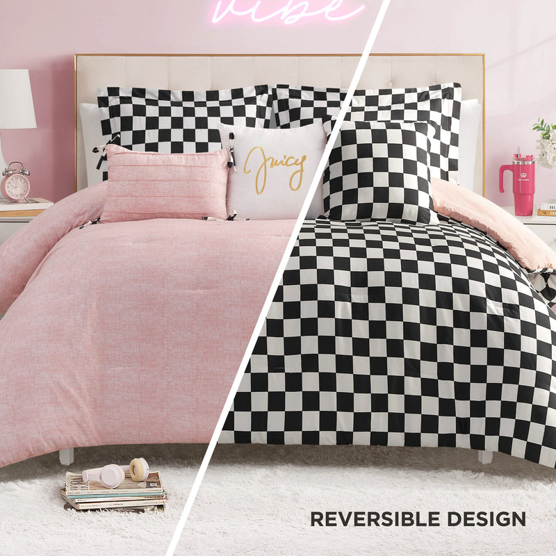 Checkerboard Reversible Comforter Set