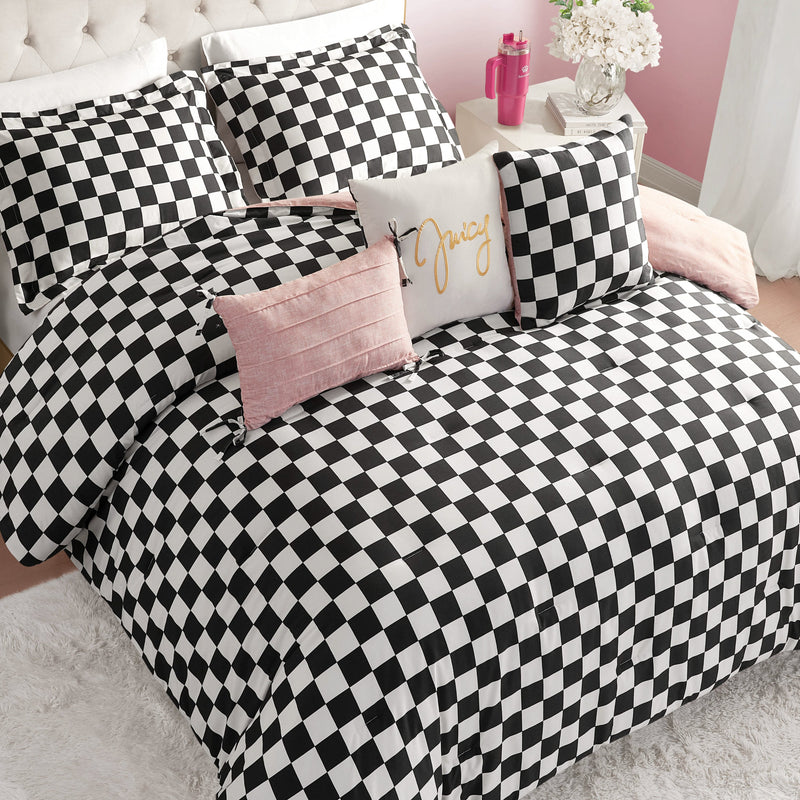 Checkerboard Reversible Comforter Set