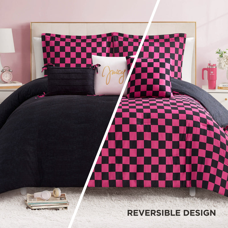 Checkerboard Reversible Comforter Set
