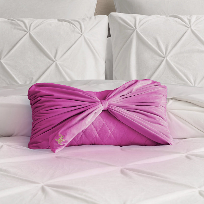 Velvet Bow Decorative Pillow