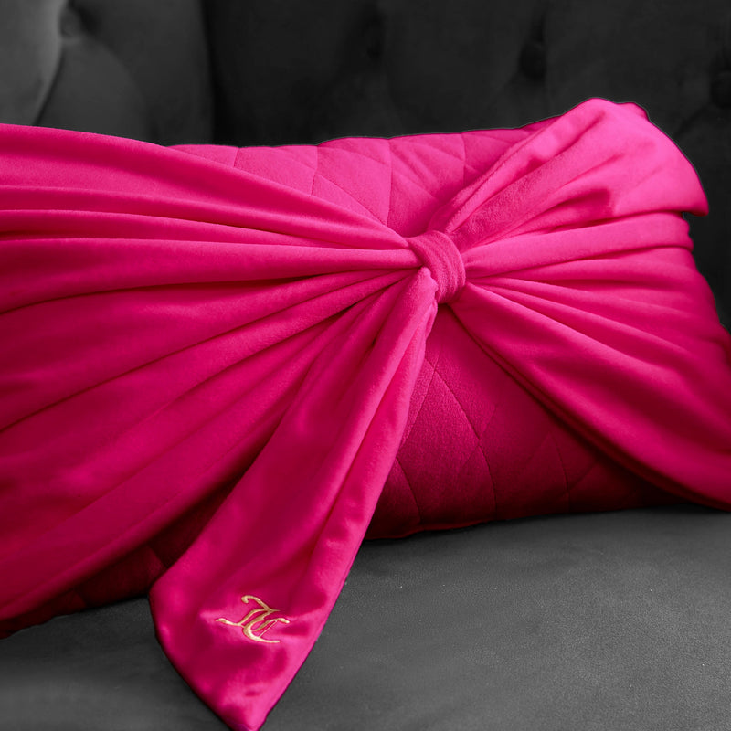 Velvet Bow Decorative Pillow
