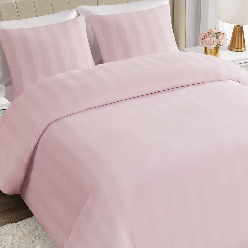 Jenny Velour Striped Jacquard Comforter Set - Light Pink - Juicy Couture