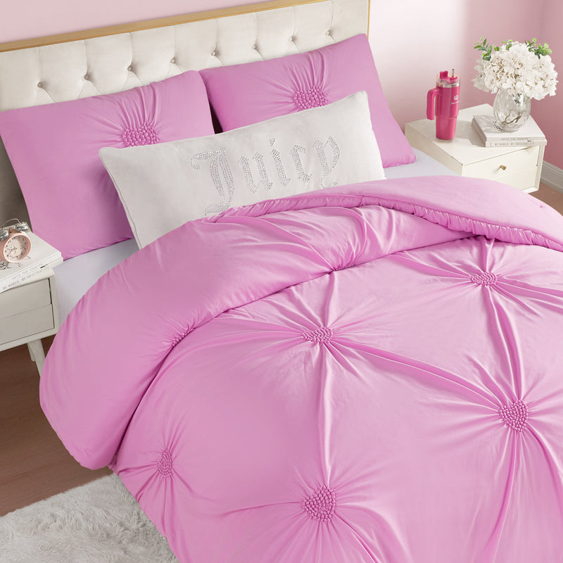 Amora Gathered Heart Comforter Set