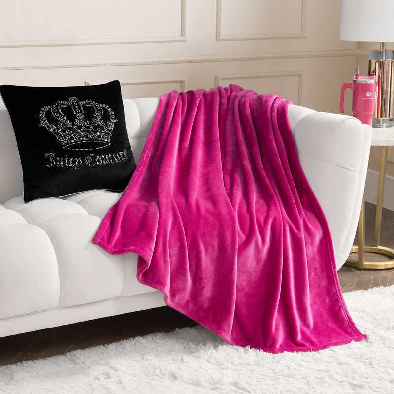 Solid Plush Throw Blanket