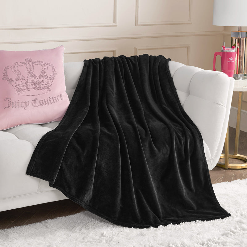 Solid Plush Throw Blanket