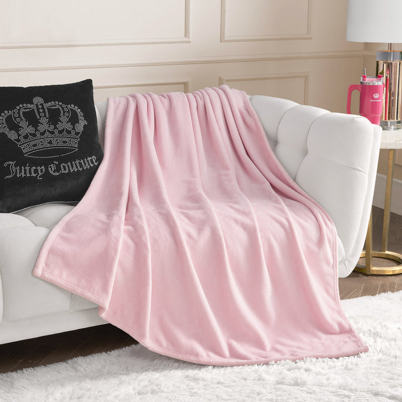 Solid Plush Throw Blanket