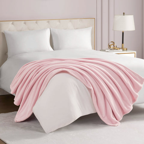 Solid Plush Throw Blanket