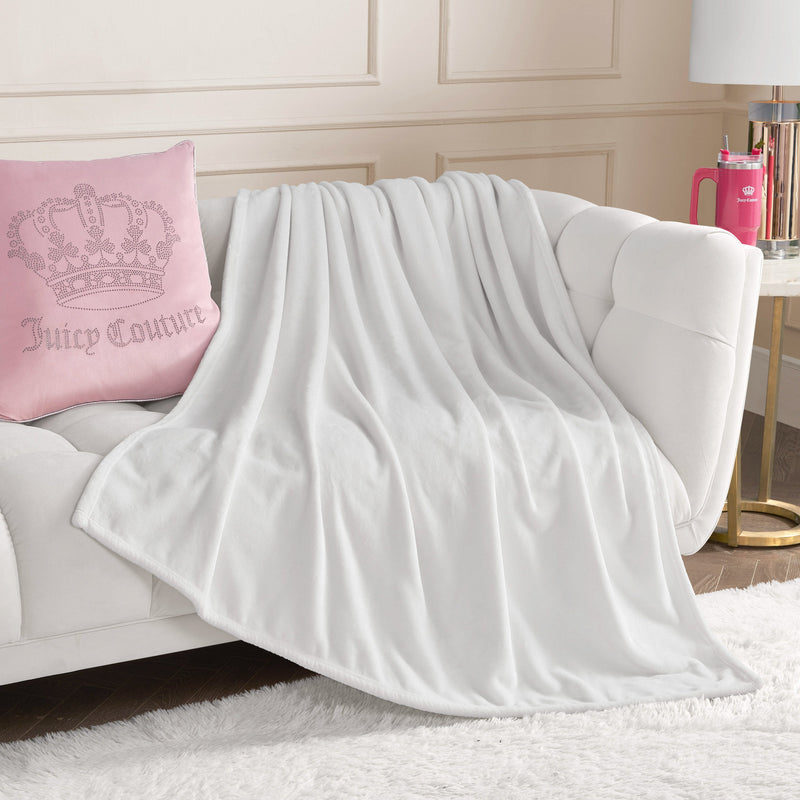 Solid Plush Throw Blanket