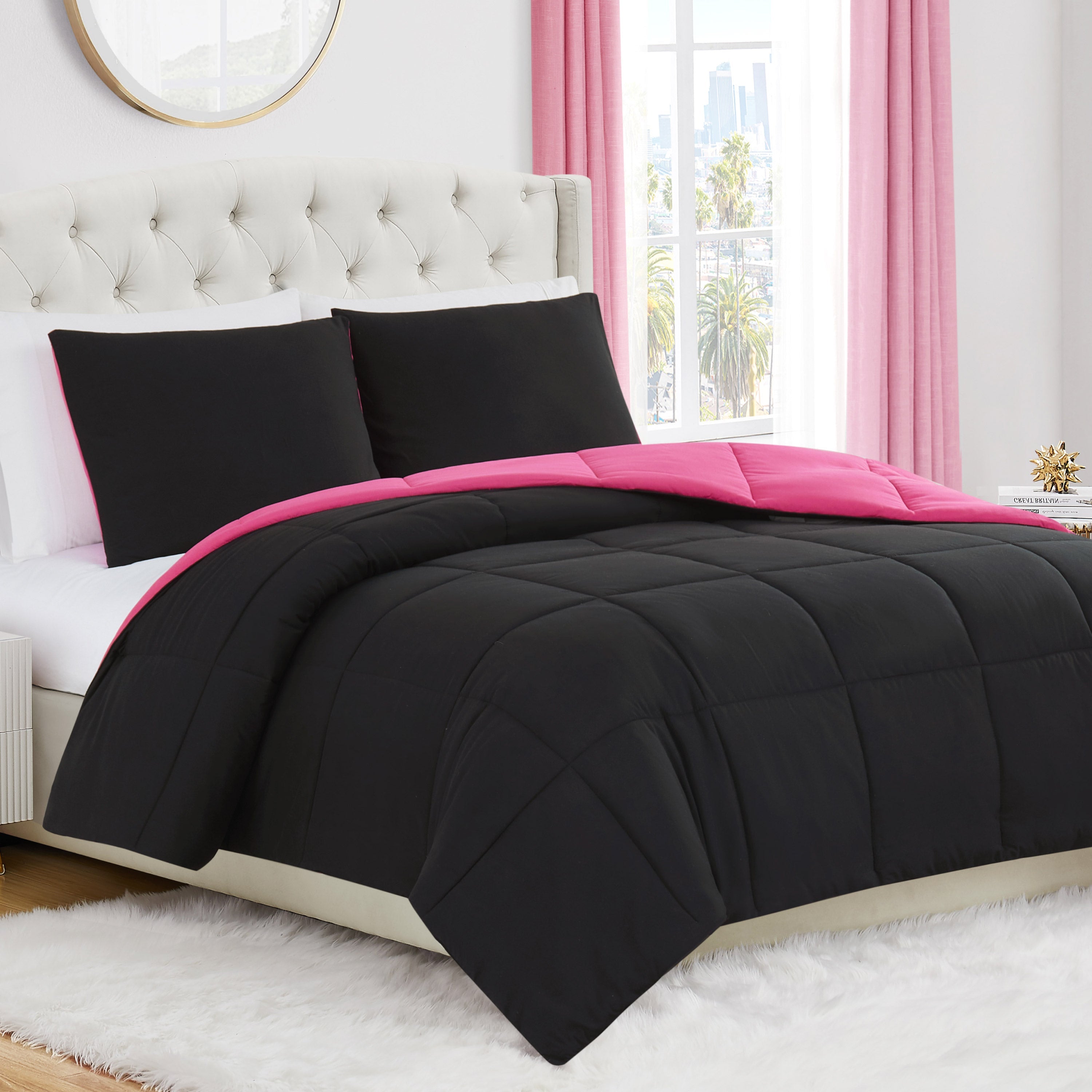 Box Stitch Reversible Comforter Set - Juicy Couture