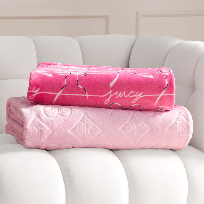 Plush 2-Piece Throw Blanket Set