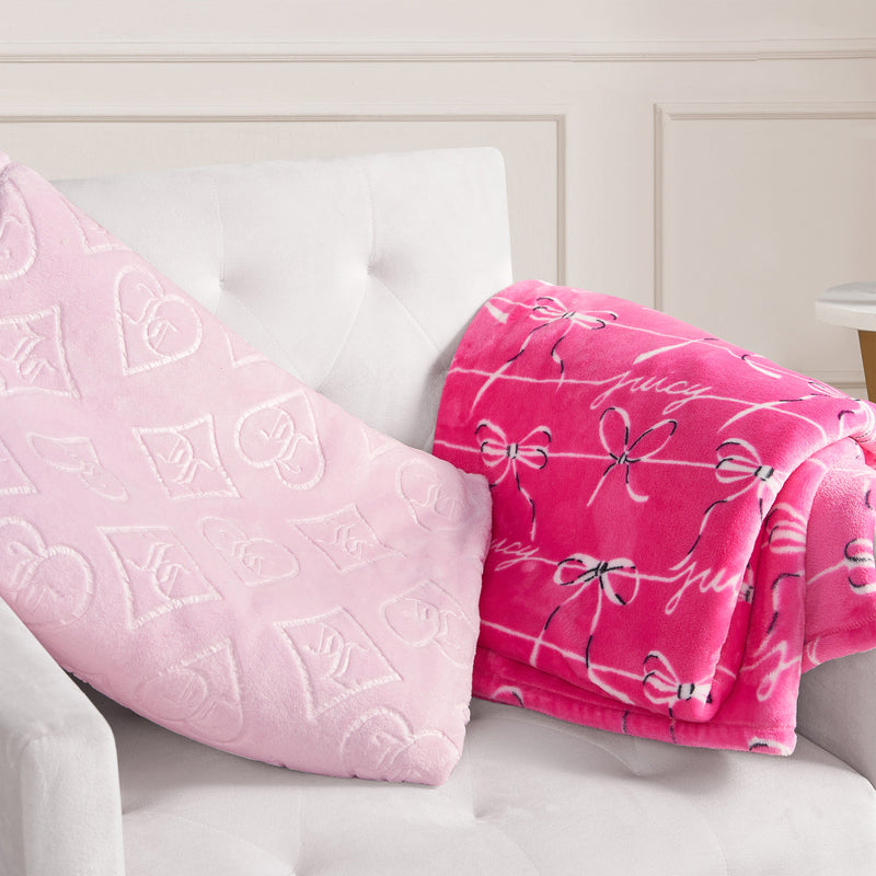 Plush 2-Piece Throw Blanket Set