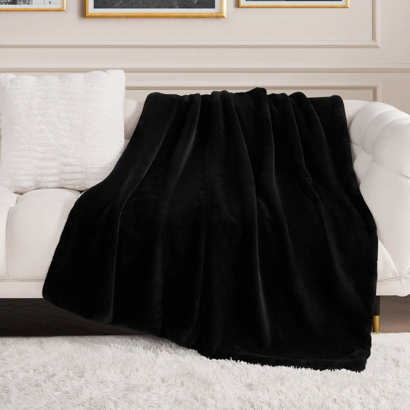 Soled Rabbit Solid Rabbit Mink Blanket - Juicy Couture