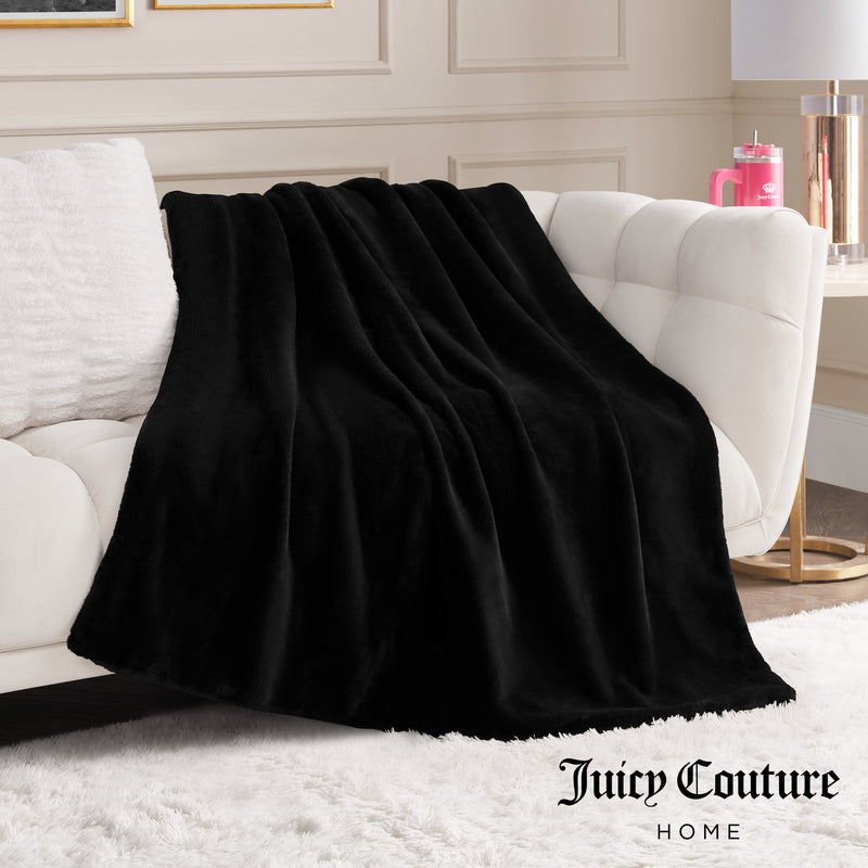 Solid Rabbit Mink Faux Fur Throw Blanket