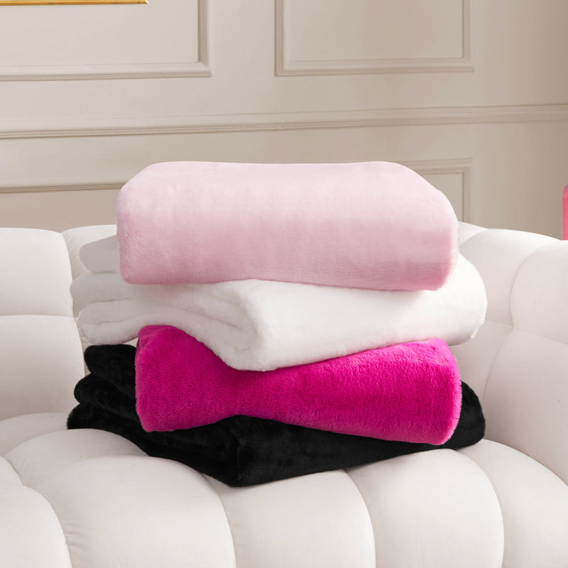 Soled Rabbit Solid Rabbit Mink Blanket - Juicy Couture
