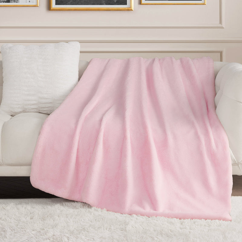 Soled Rabbit Solid Rabbit Mink Blanket - Juicy Couture