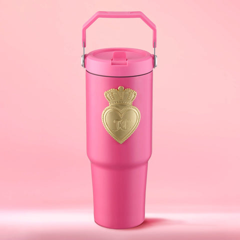 Flip & Sip Hydration Stainless Steel Tumbler - Hot Pink - Juicy Couture