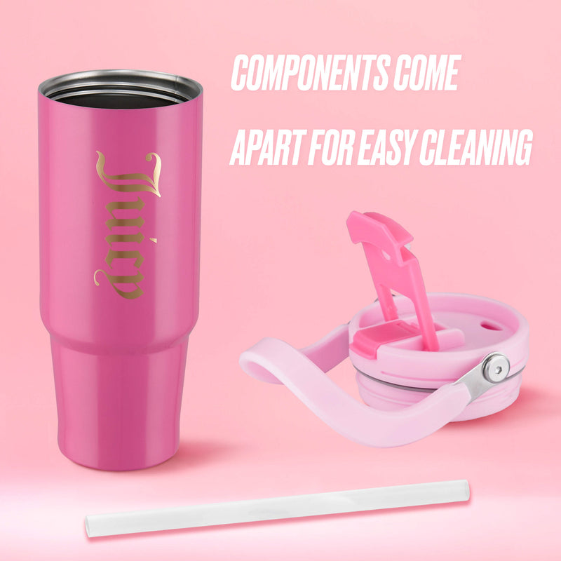 Flip Fusion Hydration Stainless Steel Tumbler - Hot Pink - Juicy Couture