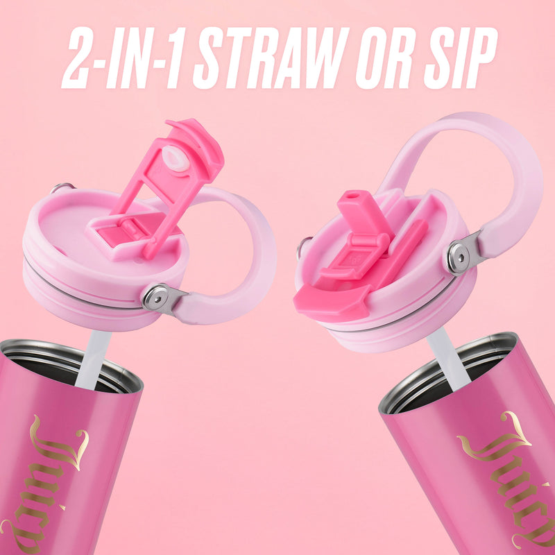 Flip Fusion Hydration Stainless Steel Tumbler - Hot Pink - Juicy Couture