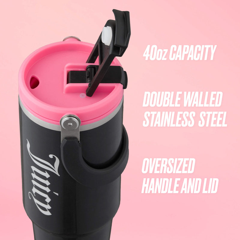 Flip Fusion Hydration Stainless Steel Tumbler - Black - Juicy Couture