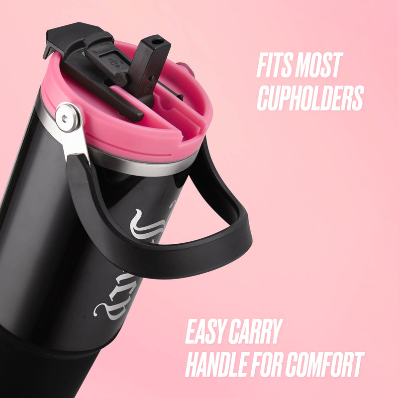 Flip Fusion Hydration Stainless Steel Tumbler - Black - Juicy Couture