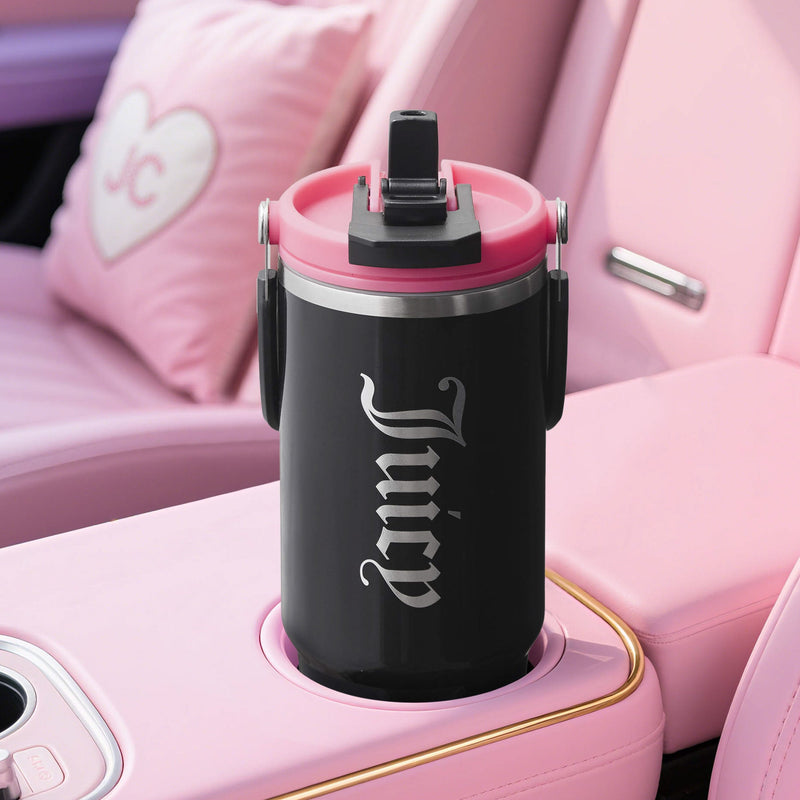 Flip Fusion Hydration Stainless Steel Tumbler - Black - Juicy Couture