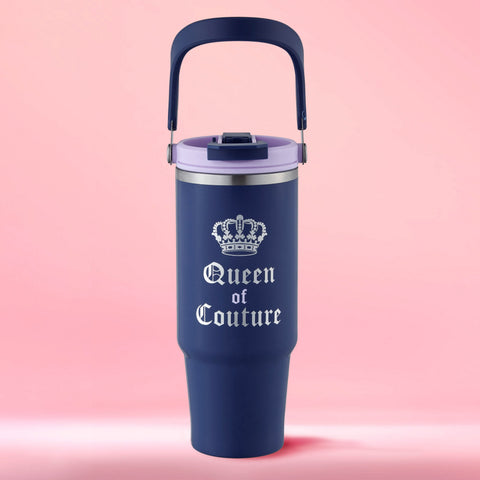 Flip Fusion Hydration Stainless Steel Tumbler - Navy - Juicy Couture
