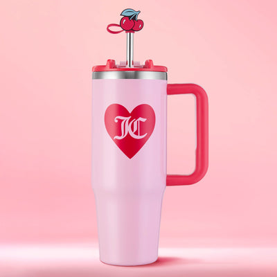 Jetsetter Hydration Stainless Steel Tumbler, 30 oz - Light Pink - Juicy Couture