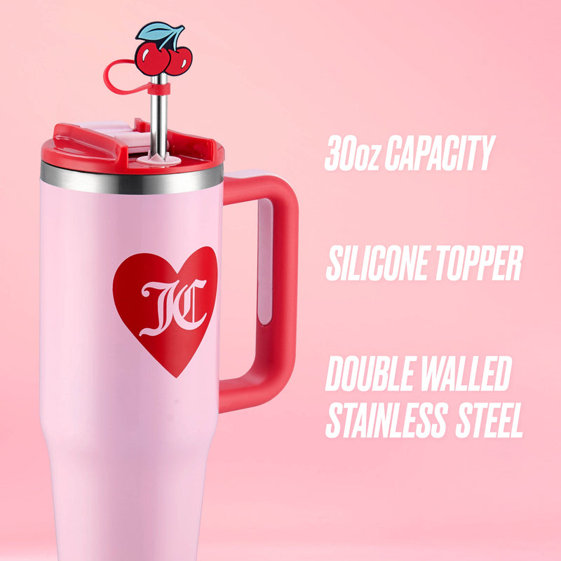 Jetsetter Hydration Stainless Steel Tumbler, 30 oz - Light Pink - Juicy Couture