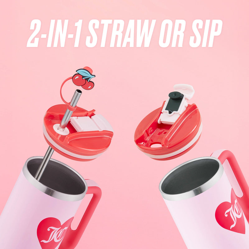 Jetsetter Hydration Stainless Steel Tumbler, 30 oz - Light Pink - Juicy Couture