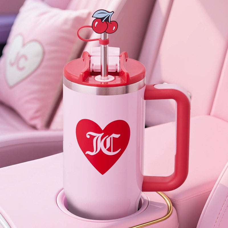 Jetsetter Hydration Stainless Steel Tumbler, 30 oz - Light Pink - Juicy Couture