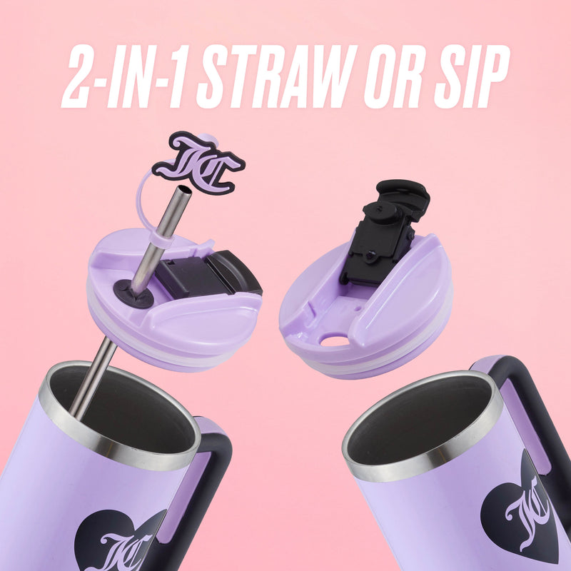 Jetsetter Hydration Stainless Steel Tumbler, 30 oz - Lavender - Juicy Couture