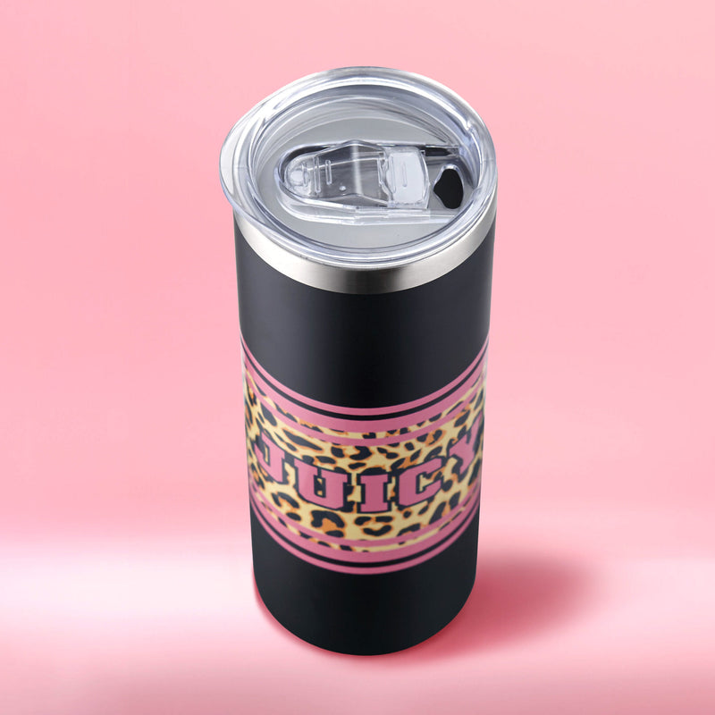 Glam Slip Hydration Stainless Steel Tumbler - Black Cheetah - Juicy Couture
