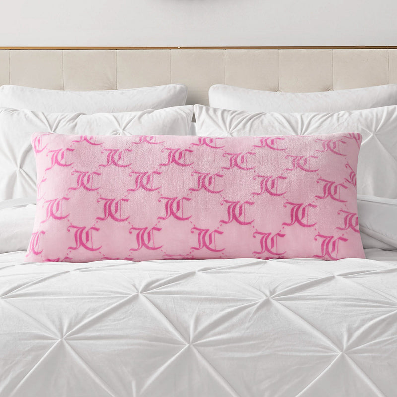 Lattice Print Plush Body Pillow - Pink Lockup Lattice - Juicy Couture