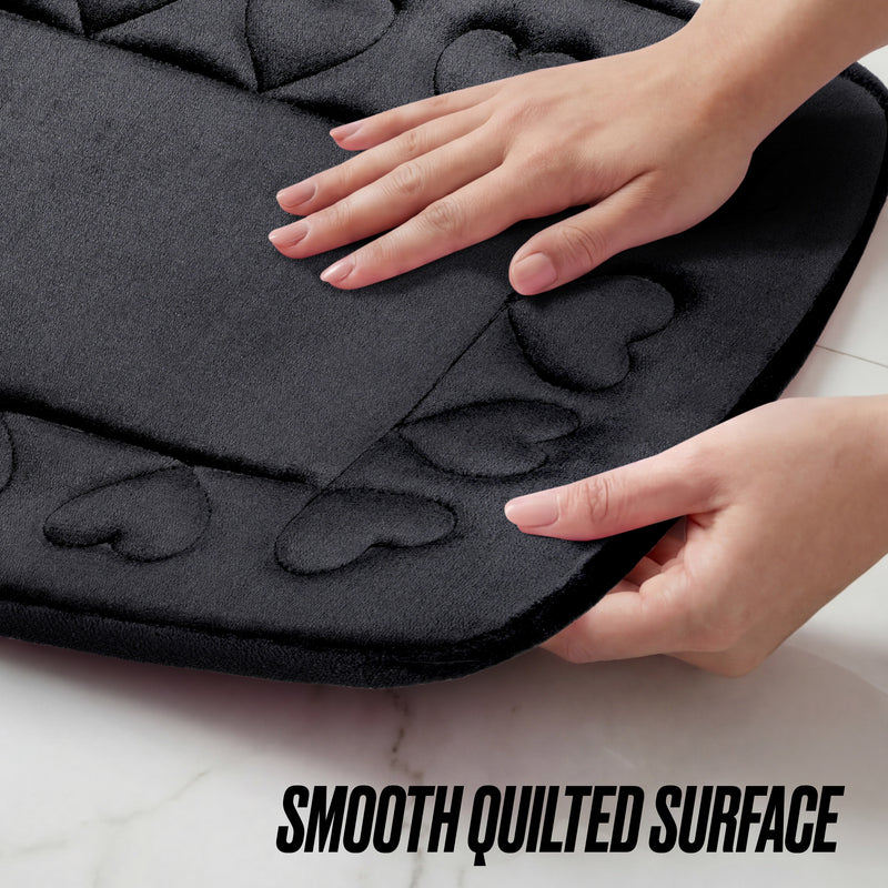 Quilted Memory Foam Bath Mat 2-Piece Set