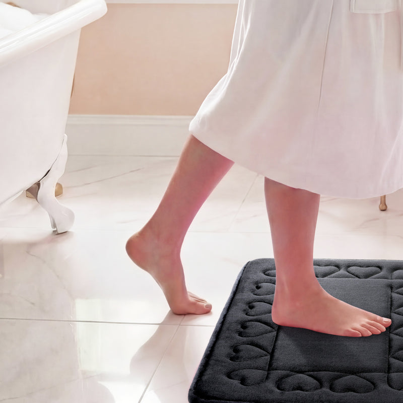 Quilted Memory Foam Bath Mat 2-Piece Set