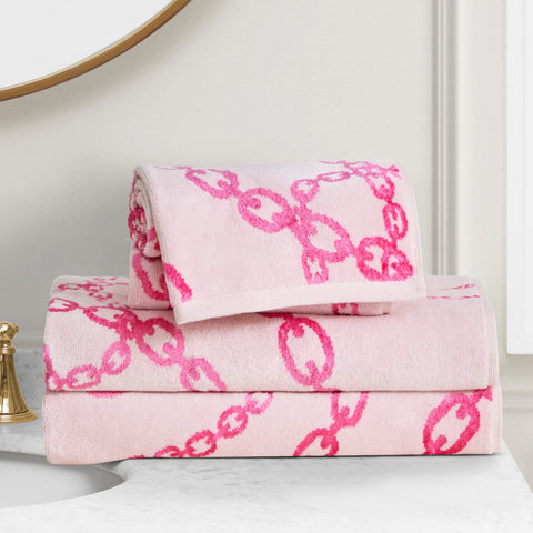 Printed Jacquard Bath Towel Set