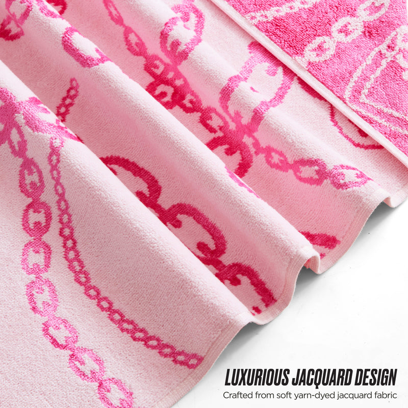 Printed Jacquard Bath Towel Set