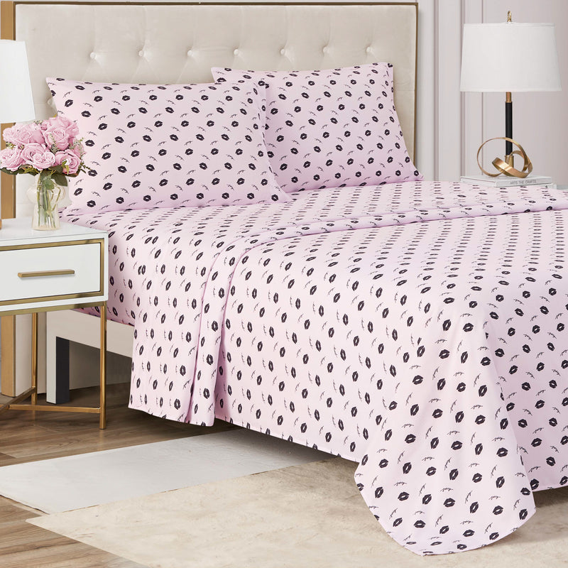 Printed Microfiber Sheet Set
