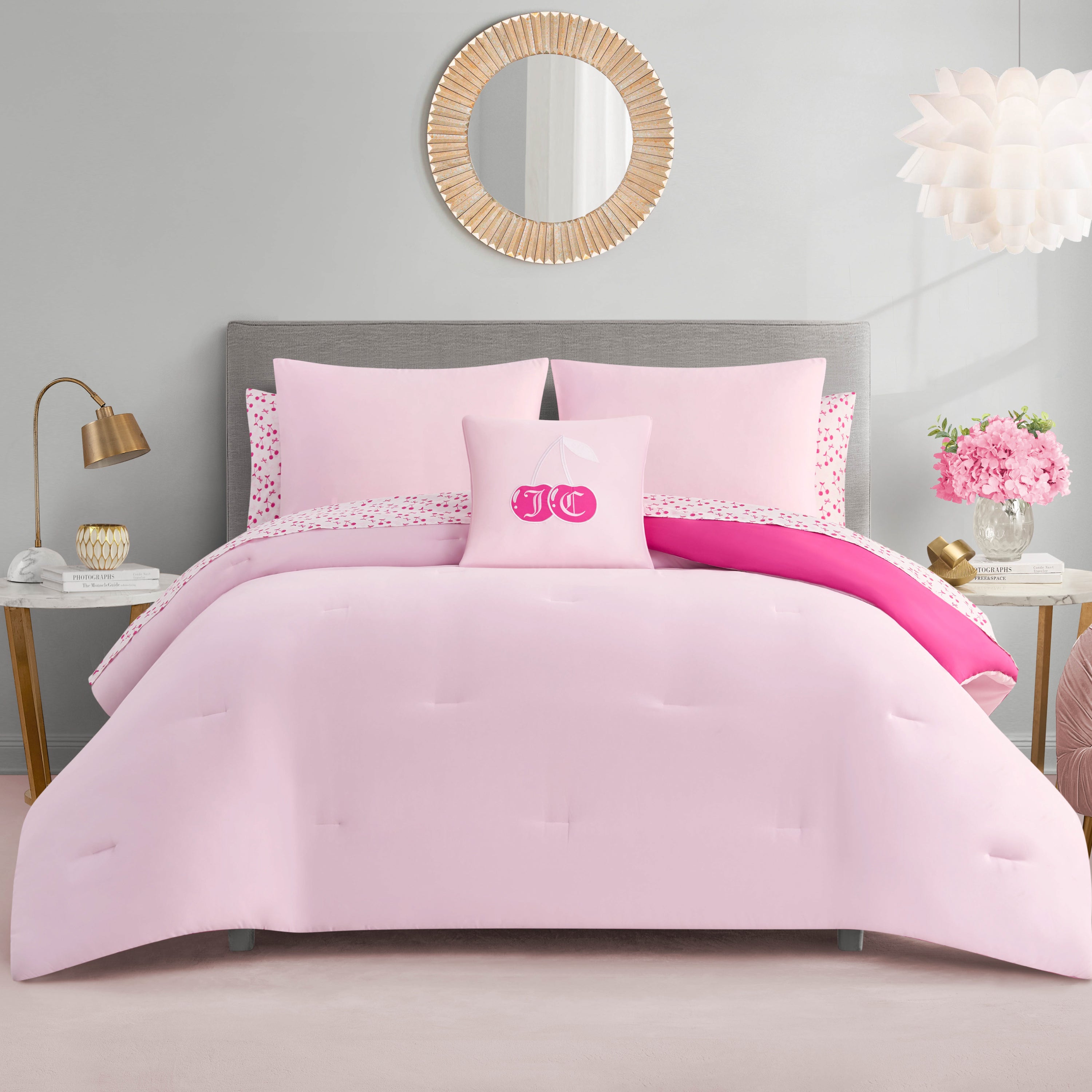 Juicy Couture Cherry Reversible Bed in a Bag Bedding Set