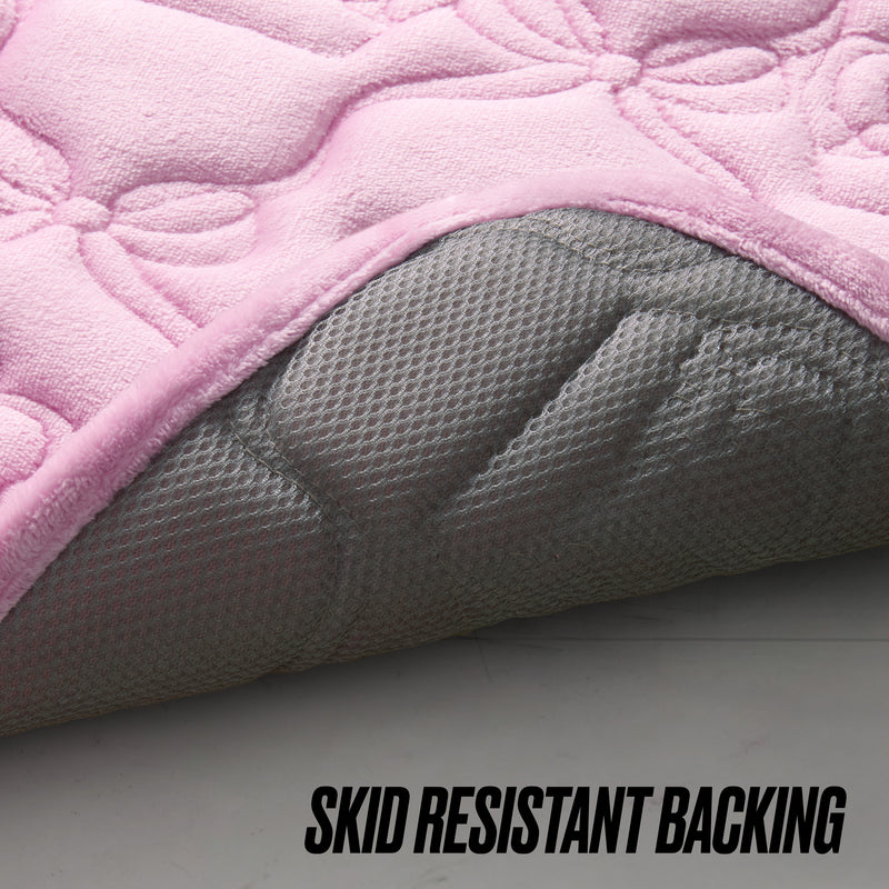 Quilted Memory Foam Bath Mat, 17" x 24"