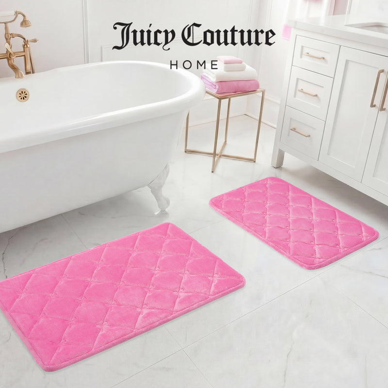 Quilted Memory Foam Bath Mat 2-Piece Set