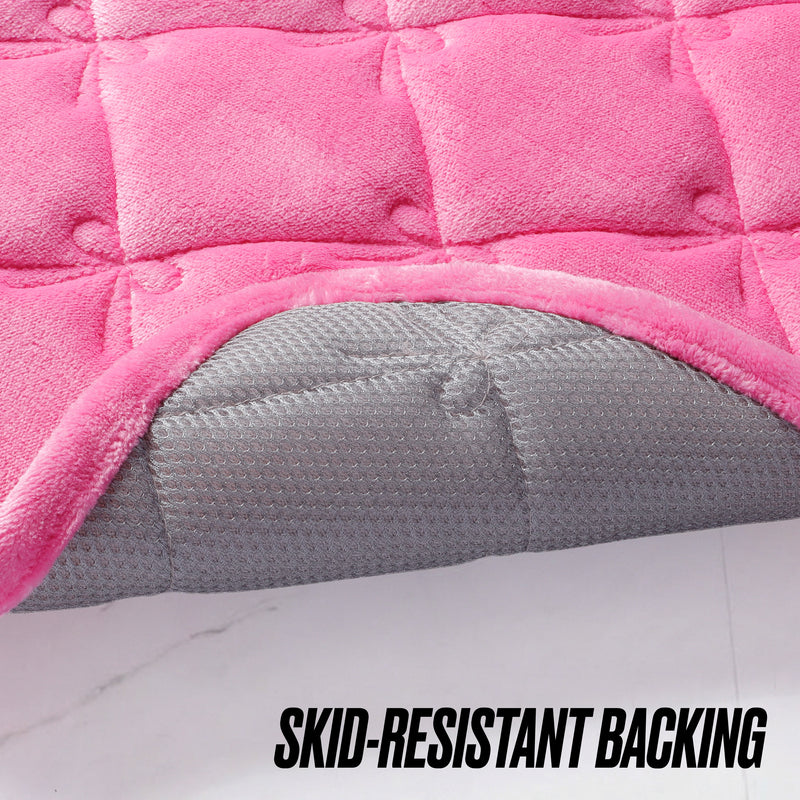 Quilted Memory Foam Bath Mat 2-Piece Set