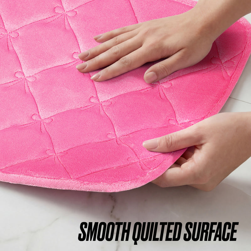 Quilted Memory Foam Bath Mat 2-Piece Set