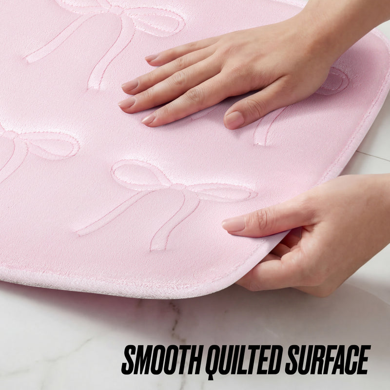 Quilted Memory Foam Bath Mat, 17" x 24"